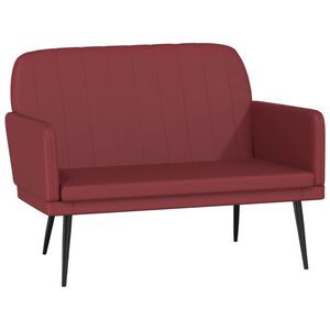 vidaXL Lavice vínová 107 x 80 x 81 cm umělá kůže
