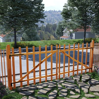 vidaXL Dvoukřídlá zahradní brána impregnované lískové dřevo 300x120 cm