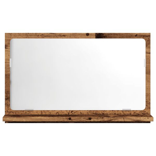 vidaXL Koupelnov&aacute; skř&iacute;ňka se zrcadlem old wood 60x11x37 cm kompozit