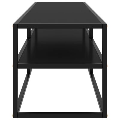 vidaXL TV stolek černý s černým sklem 140 x 40 x 40 cm