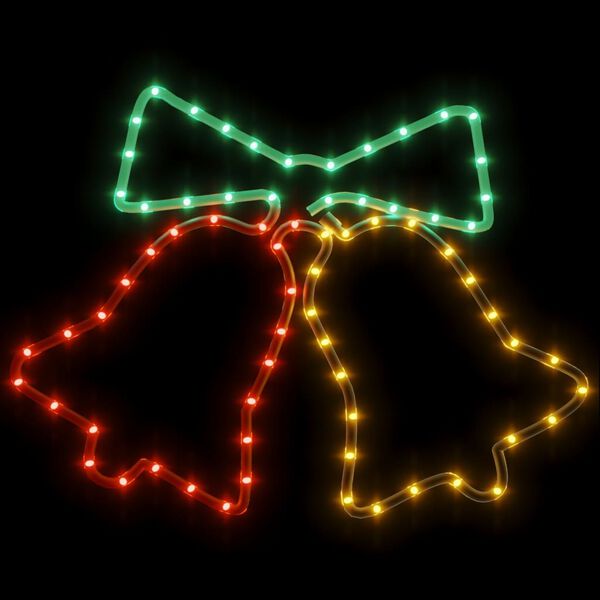 vidaXL Siluety v&aacute;nočn&iacute;ch zvonků se 72 LED 2 ks 50 x 56 cm