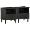 vidaXL Nočn&iacute; stolky 2 ks čern&eacute; 40x33x46 cm masivn&iacute; mangovn&iacute;kov&eacute; dřevo