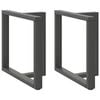 vidaXL Nohy k j&iacute;deln&iacute;mu stolu ve tvaru T, 2 ks, antracitov&eacute;, 80 x 35 x (72-73) cm, ocel