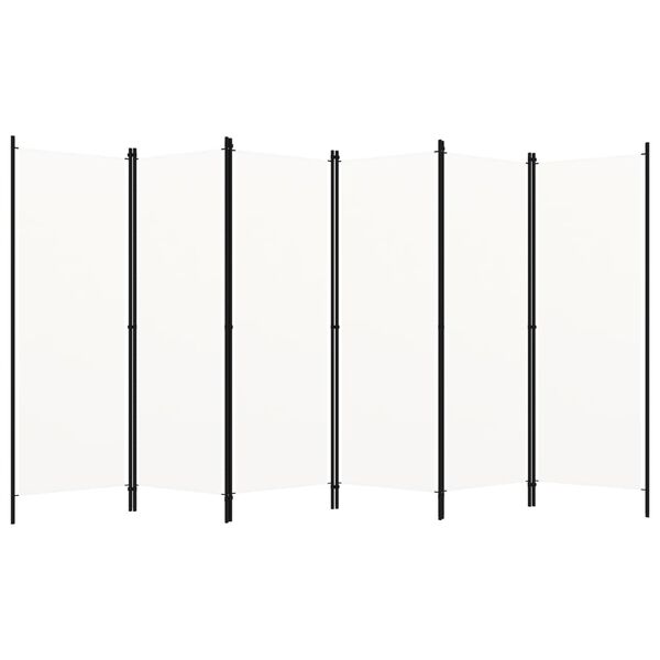 vidaXL 6dílný paraván bílý 300 x 180 cm
