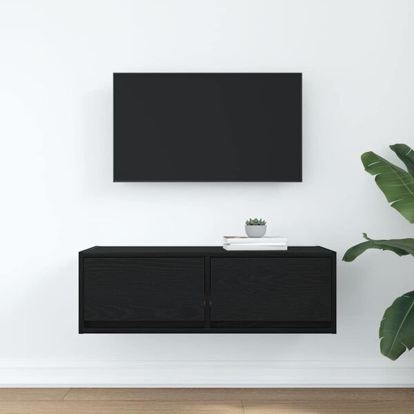 vidaXL TV skř&iacute;ňka Čern&yacute; dub 80x31x25,5 cm Dřevěn&aacute; konstrukce