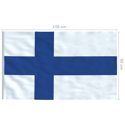 vidaXL Finská vlajka a stožár hliník 6,2 m