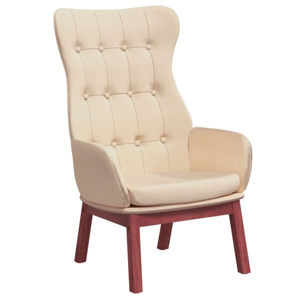 vidaXL Relaxačn&iacute; židle kr&eacute;mov&aacute; textil