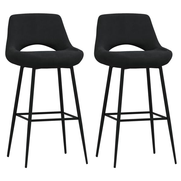 vidaXL Barov&eacute; židle 2 ks čern&eacute; samet