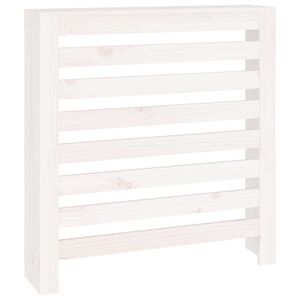 vidaXL Kryt na radi&aacute;tor B&iacute;l&yacute; 79,5 x 19 x 84 cm masivn&iacute; borov&eacute; dřevo