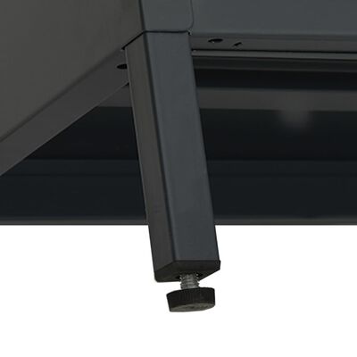 vidaXL TV stolek černý 105 x 35 x 52 cm ocel a sklo