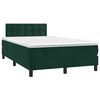 vidaXL Box spring postel s matrac&iacute; tmavě zelen&aacute; 120x190 cm samet