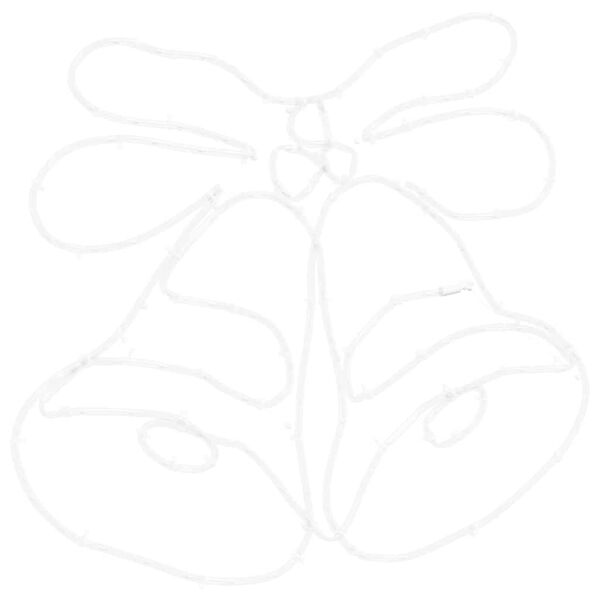 vidaXL V&aacute;nočn&iacute; zvon s 144 LED diodami V&iacute;cebarevn&yacute; 57 x 47,5 cm PVC