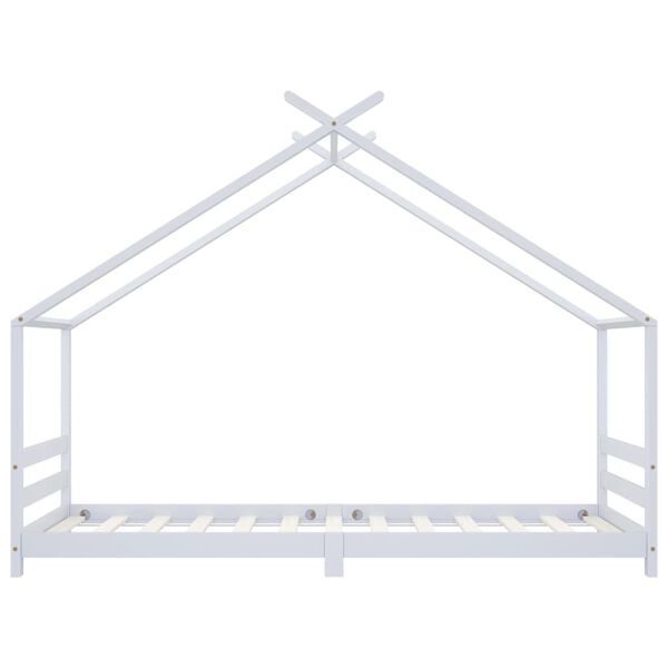 vidaXL Rám dětské postele bílý masivní borové dřevo 90 x 200 cm
