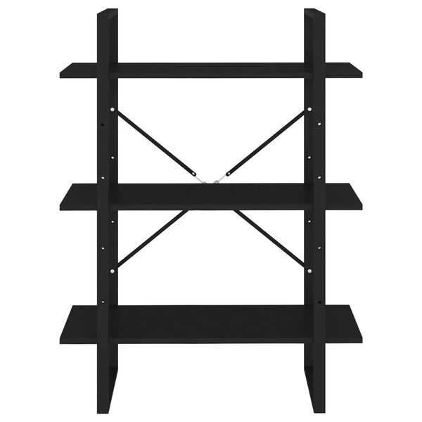 vidaXL Knihovna čern&aacute; 80 x 30 x 105 cm kompozitn&iacute; dřevo