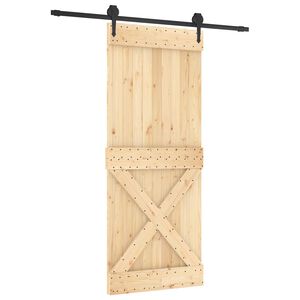 vidaXL Posuvn&eacute; dveře Přirozen&aacute; a čern&aacute; 85 x 210 cm