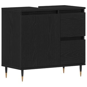 vidaXL Koupelnov&aacute; skř&iacute;ň Čern&yacute; dub 65 x 33 x 60 cm Kompozitn&iacute; dřevo