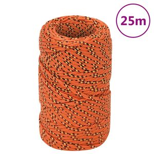 vidaXL Lodn&iacute; lano oranžov&eacute; 2 mm 25 m polypropylen
