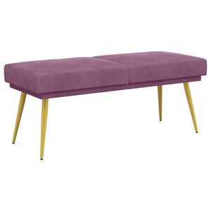 vidaXL Dvou&uacute;rovňov&aacute; lavice Fialov&aacute; 120 x 45 x 46 cm Samet