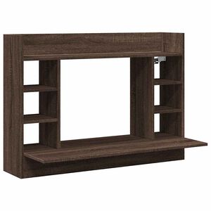 vidaXL N&aacute;stěnn&yacute; psac&iacute; stůl hněd&yacute; dub 105 x 48 x 75 cm kompozitn&iacute; dřevo
