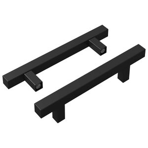 vidaXL Madlo na skř&iacute;ň 2 ks Čern&aacute; 150 x 12,3 x 35,2 mm Nerezov&aacute; ocel