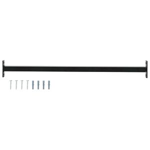 vidaXL Nastaviteln&aacute; bezpečnostn&iacute; tyč do okna Čern&yacute; 710 - 1200 mm Ocel