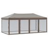vidaXL Skl&aacute;dac&iacute; party stan s bočn&iacute;mi stěnami taupe 3 x 6 m