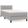 vidaXL Box spring postel s matrac&iacute; světle &scaron;ed&aacute; 90x190 cm textil
