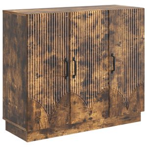 vidaXL Serv&iacute;rovac&iacute; skř&iacute;ň Kouřov&yacute; dub 89 x 34,5 x 77 cm