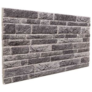 vidaXL N&aacute;stěnn&eacute; panely 10 pcs Antracitov&aacute; 100 x 50 cm EPS pěna