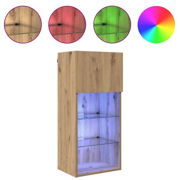 vidaXL N&aacute;stěnn&aacute; TV skř&iacute;ň N&aacute;stěnn&yacute; Artisanov&yacute; dub 40,5 x 30 x 90 cm