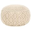 vidaXL Ručně vyroben&yacute; sedac&iacute; puf macrame 45 x 30 cm bavlna