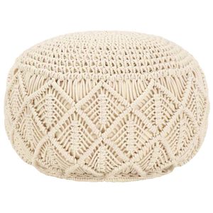 vidaXL Ručně vyroben&yacute; sedac&iacute; puf macrame 45 x 30 cm bavlna