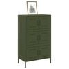 vidaXL Skř&iacute;ň highboard olivově zelen&aacute; 68 x 39 x 113 cm ocel