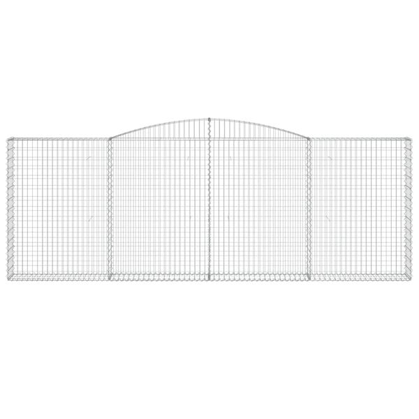 vidaXL Klenuté gabionové koše 4 ks 400x30x140/160cm pozinkované železo