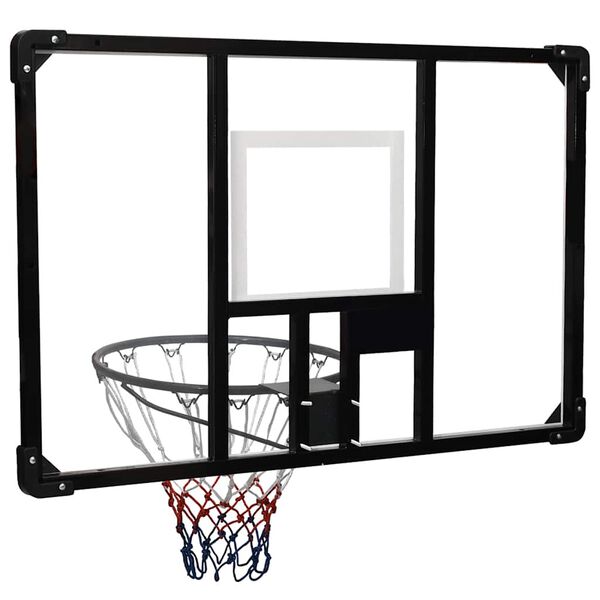 vidaXL Basketbalový koš s průhlednou deskou 106x69x3 cm polykarbonát