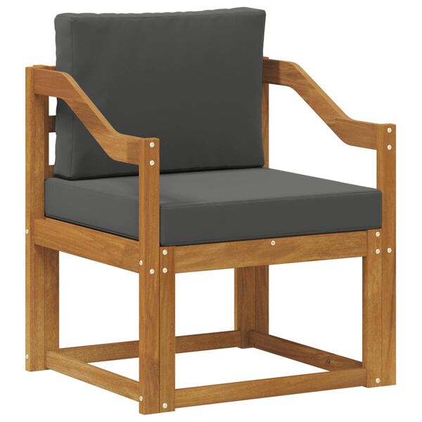 vidaXL Venkovn&iacute; pohovka Masivn&iacute; ak&aacute;ciov&eacute; dřevo a polyester Př&iacute;rodn&iacute;