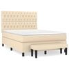 vidaXL Box spring postel s matrac&iacute; kr&eacute;mov&aacute; 140x200 cm textil