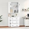 vidaXL Skř&iacute;ň highboard b&iacute;l&aacute; kompozitn&iacute; dřevo