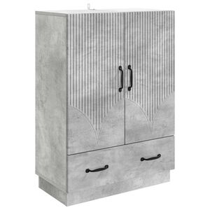 vidaXL Serv&iacute;rovac&iacute; skř&iacute;ň se z&aacute;suvkou Betonově &scaron;ed&aacute; 66 x 34,5 x 92 cm