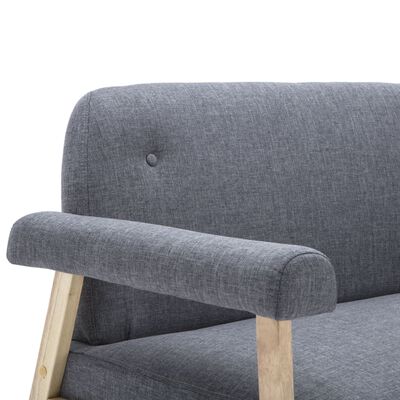 vidaXL 3místná sedačka textilní čalounění tmavě šedá