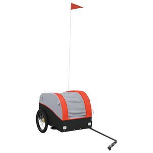vidaXL Voz&iacute;k za kolo čern&yacute; a oranžov&yacute; 30 kg železo