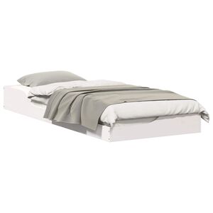 vidaXL R&aacute;m postele B&iacute;l&aacute; 80 x 220 cm Masivn&iacute; borov&eacute; dřevo