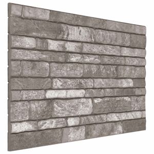 vidaXL N&aacute;stěnn&eacute; panely 10 pcs Tmavě &scaron;ed&aacute; 100 x 50 cm EPS pěna