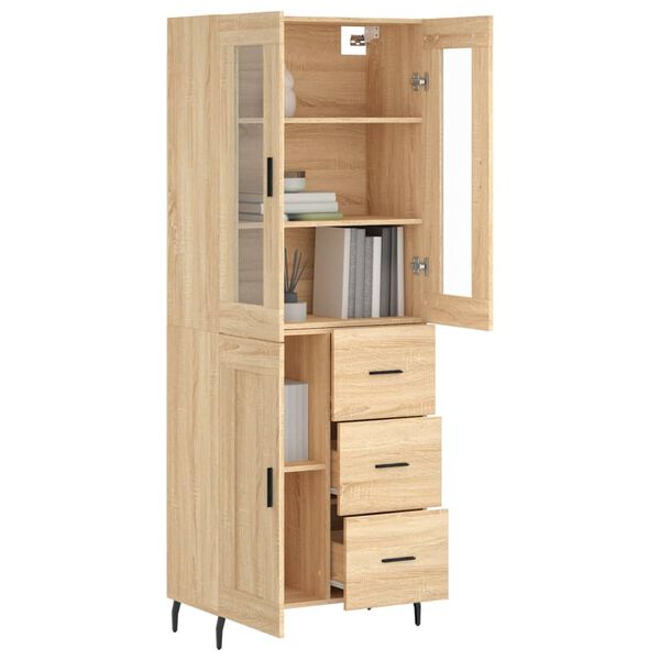 vidaXL Skř&iacute;ň highboard dub sonoma 69,5 x 34 x 180 cm kompozitn&iacute; dřevo