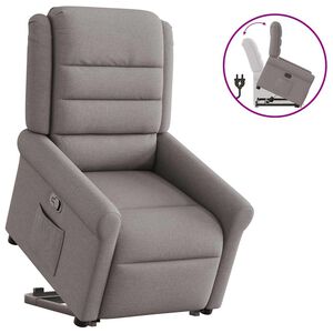 vidaXL Zvedac&iacute; polohovac&iacute; křeslo taupe textil