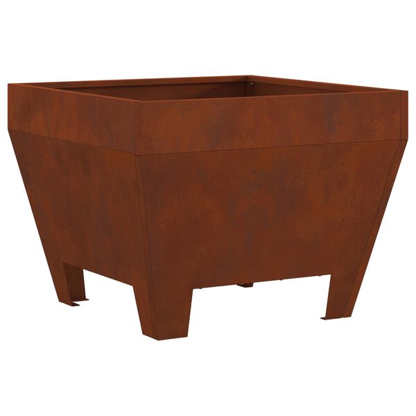 vidaXL Ohni&scaron;tě Hněd&aacute; 50 x 50 x 38 cm Povětrnostně odoln&aacute; ocel