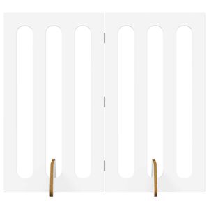 vidaXL Skl&aacute;dac&iacute; plot pro dom&aacute;c&iacute; mazl&iacute;čky 2 pcs B&iacute;l&yacute; 100,5 x 38 x 90 cm