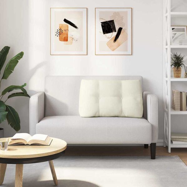 vidaXL Polštář na záda Krémová 80 x 24 x 50 cm samet