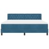 vidaXL Postel s boxspringem s čelo Tmavě modr&aacute; 200 x 180 cm Polyester