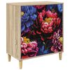 vidaXL Př&iacute;born&iacute;k KIEL Tmavě pivoňkov&yacute; potisk 66 x 36,5 x 75 cm Sonoma